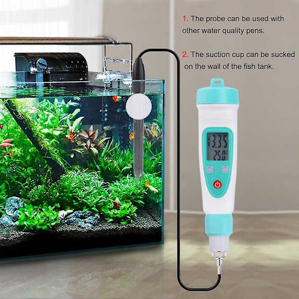 pH Udskiftningsprobe Akvarium Hydroponisk Laboratorieelektrode pH-meter Potentialetest BNC Q9-stik