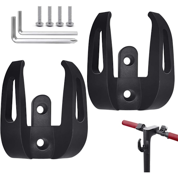 2 etukoukkua, sähköpotkulauta, kaksoiskoukku, monitoimikoukku, potkulaudan lisävarusteet Xiaomi M365/M365 Pro -malleille