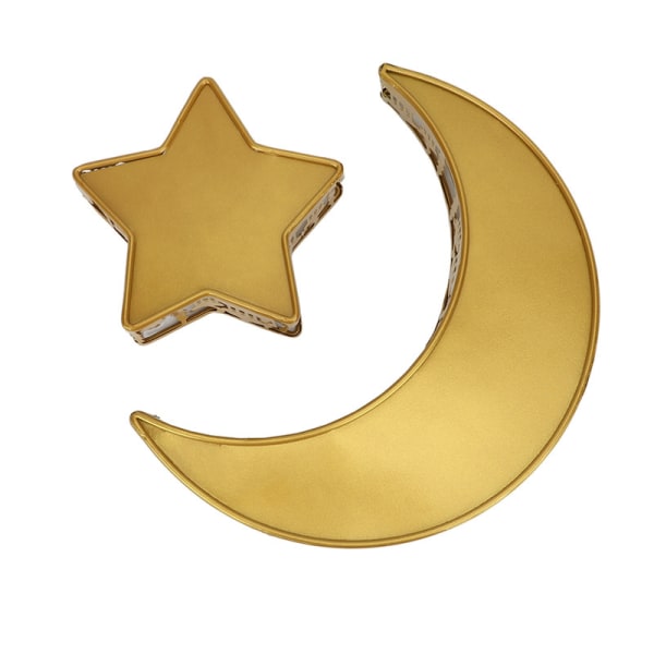 JFJC Moon Star Form Brickor Bord Dekorativa middagstallrikar Frukt Dessert Nötter Serveringsbricka Guld Färg