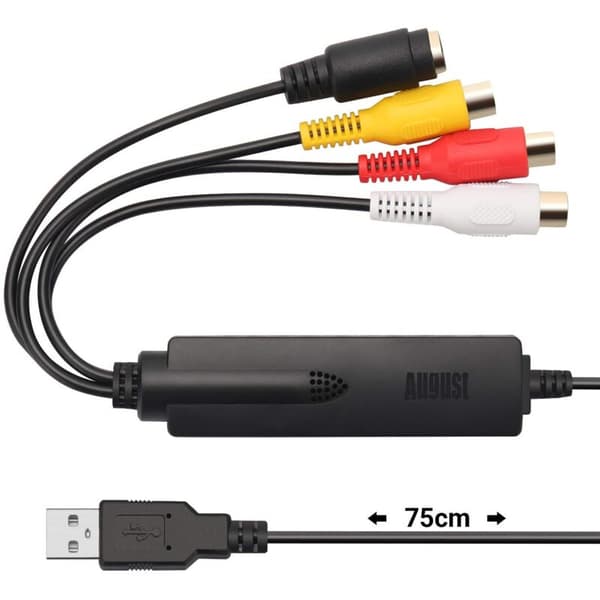 USB analog lyd- og videokonverterer - Programvare inkludert - Konverter fra videospiller og videokamera