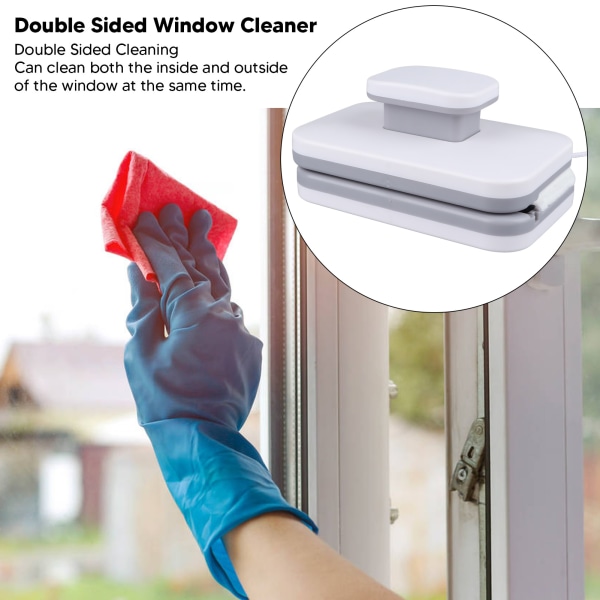 Magneettinen ikkunanpesuaine 3-10 mm kotitalouksien kaksipuolinen korkean lattian ikkunanpuhdistustyökalu Tehokas lasinpyyhin