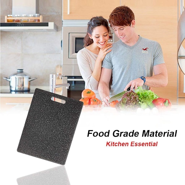 Skärbräda för kök (Set om 3), Skärbrädeset i plast - Unik marmorlook, Diskmaskinsäker, Lämplig för kött, grönsaker, frukt