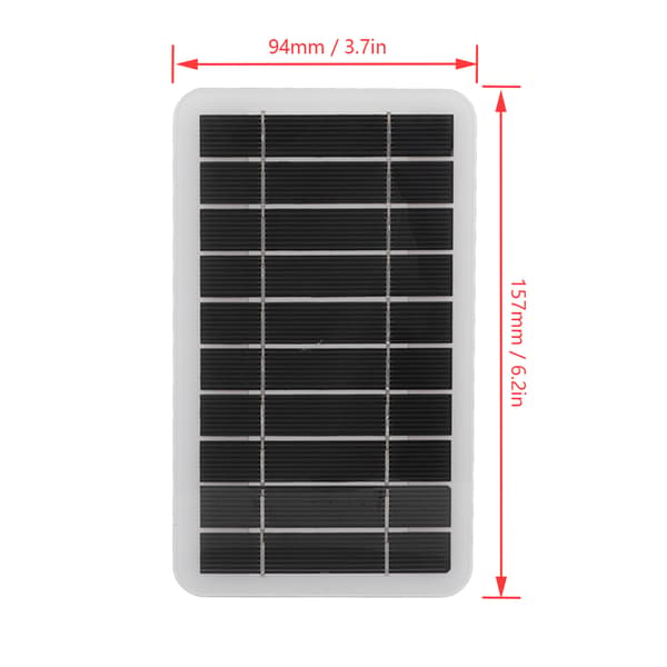 5V 2W USB Solpanel Oplader Bærbar Udendørs Solpanel Powerbank til Camping Vandreture