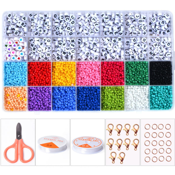 3850 acrylic beads 3mm 7mm letter beads for jewelry accessories