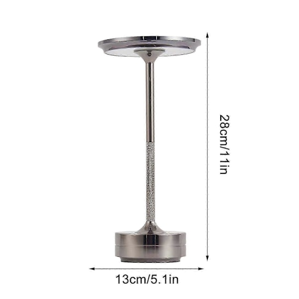 Sherum Ecolume Lampe Yifare Ecolume Øyebeskyttelse LED Ecolume Lampe Bordlampe Oppladbar Tre-Fargejustering Silver