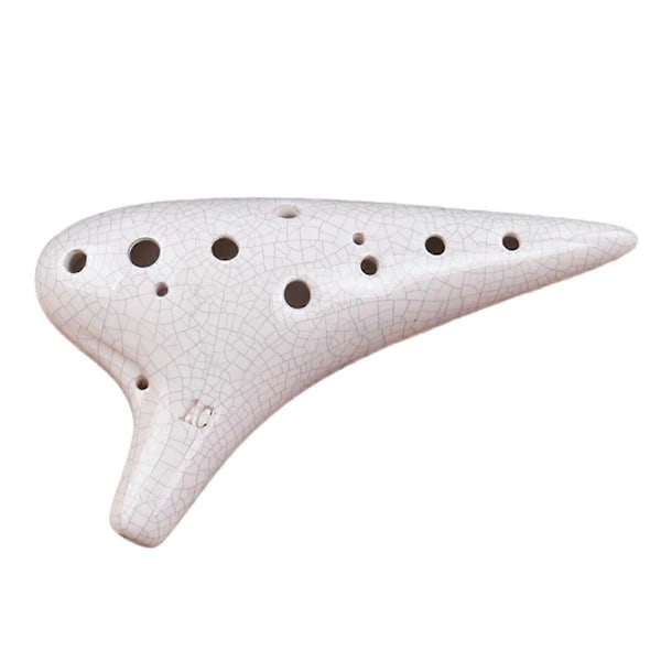 Performance Type 12-reikäinen Ocarina, Keramiikka, Tarkka Ääni, 12-reikäinen Ocarina Sopii Aloittelijoille Valkoinen
