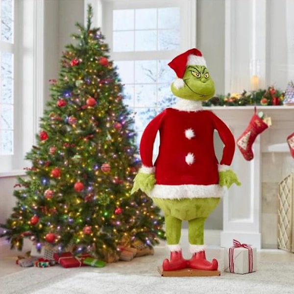 Julgrinch Plyschdocka Mjuk Leksak Fylld För Barn Julgåva Heminredning