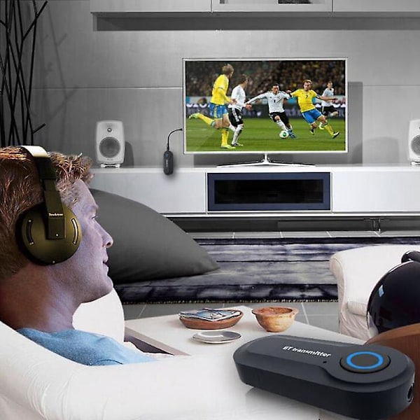 Bluetooth-lähetin 3,5 mm:n liitin äänisovitin langaton Bluetooth 4.0 stereoäänilähetinsovitin kuulokkeille TV:lle