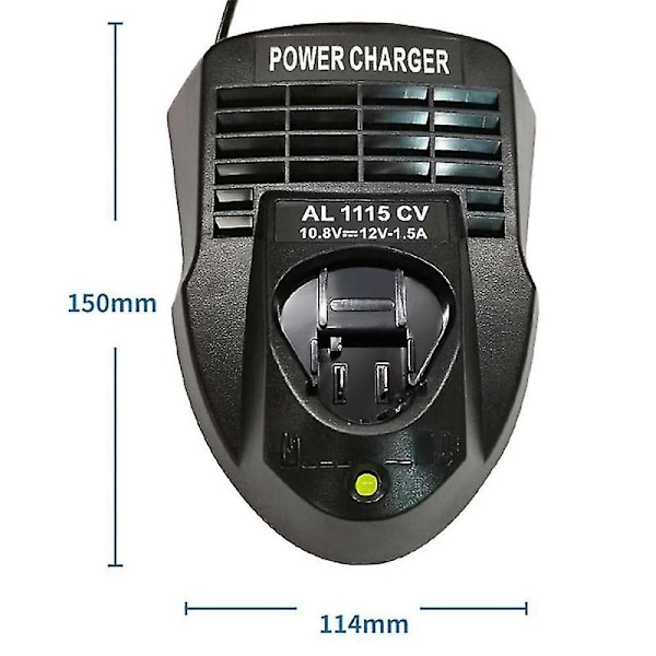 Al1115cv Batterilader for 10.8V 12V Bat411 Bat412a Li-ion Batterier Erstatning Elektrisk Drill