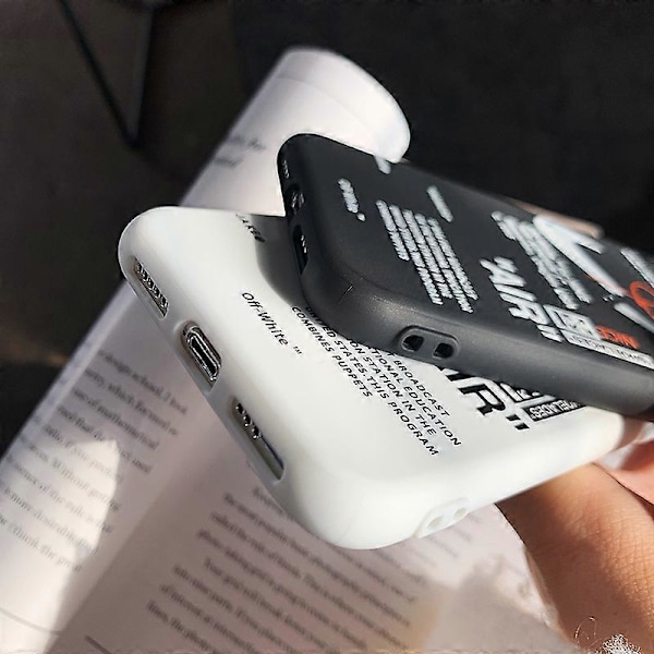 2024 Ny stil for iPhone 15/14/13/12/11/x/xsmax/7/8 Frostet Telefondeksel Mote Silikon Anti-fall Telefondeksel js White XR