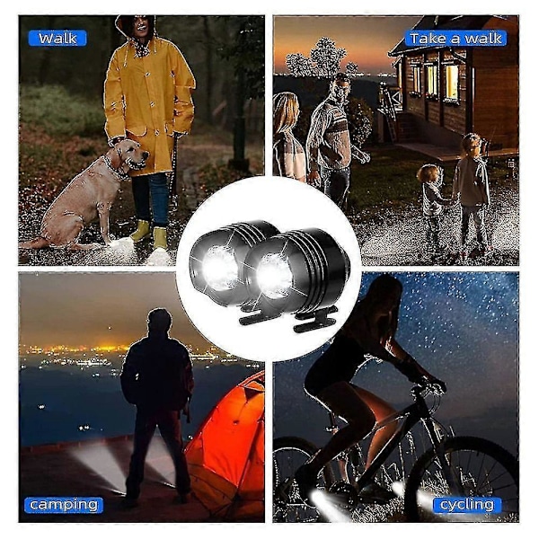 Strålkastare Plast Croc Liten Lampa Roliga Skotillbehör Löpning Och Camping USB Uppladdningsbar Rechargeable blue
