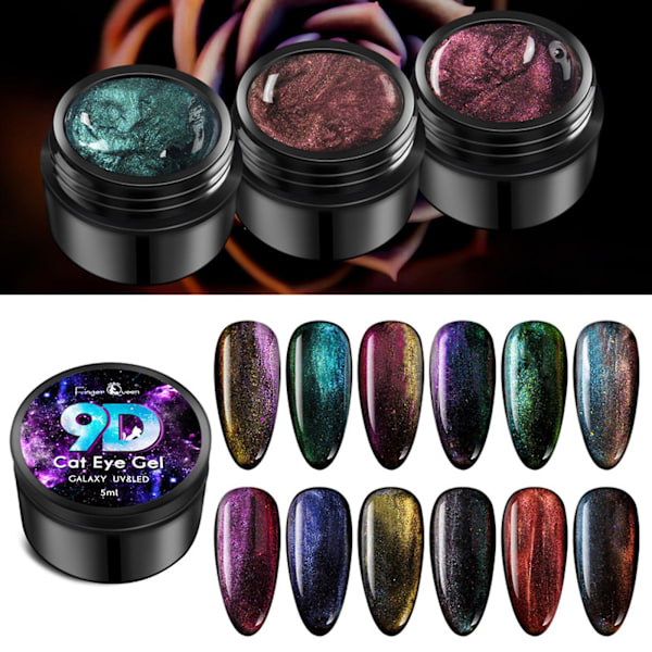 Halvpermanent lack Multicolor Diy Resin 4 X 3 Cm Glitter Nagelkonst Gel