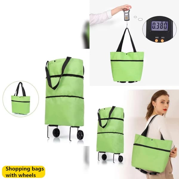 Liten handlekurv handlekurv hjulpose Oxford stoff handlepose