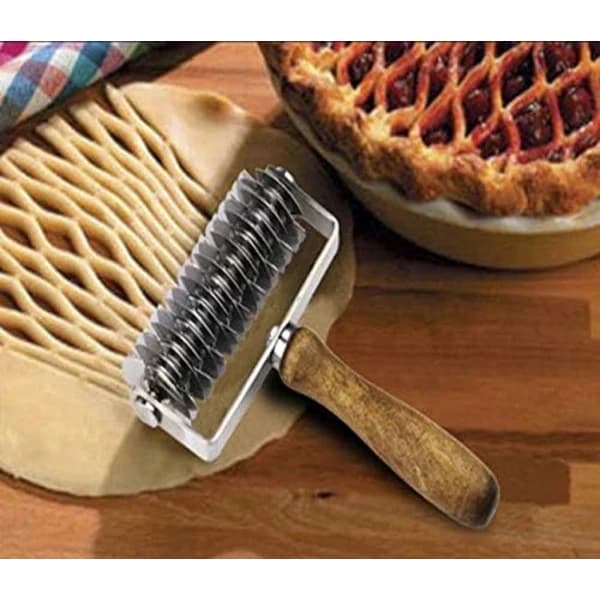 Stainless Steel Pastry Lattice Roller Cutter Tool for Pie Pizza Cake Bread Cookie