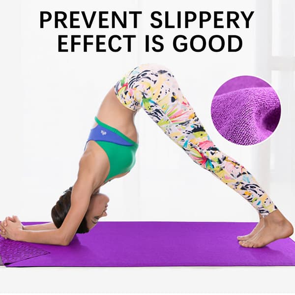 Halkfri Yoga-Grip Handduk Svettabsorberande Mikrofiber Mattskydd för Pilates