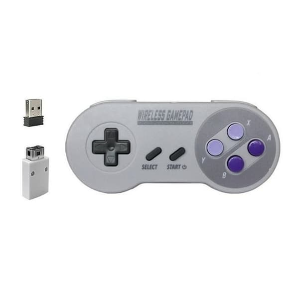 Trådlös 2.4G spelkontroll Gamepad Joypad Joystick Kompatibel för SNES Mini PC Windows NS Switch