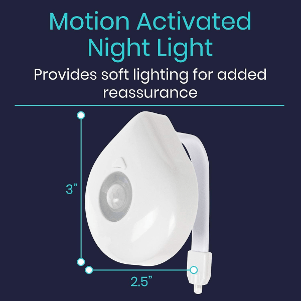Toiletskållys - Natbevægelsessensor aktiveret enhed - Ultraslank fleksibel natlampe til badeværelse, børn, voksne, ældre, seniorer - vandtæt, reklame