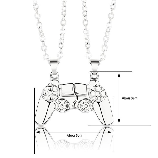 Par magnetisk spelkontroll Gamepad Halsband hängande kedja