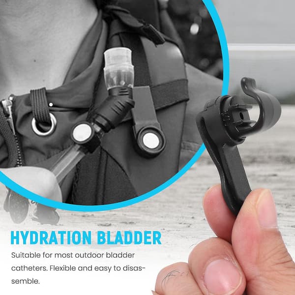 5-pack Hydration Bladder Magnetisk Slanghållare Vattenpåse Rörclips Vattenblåsa Slangklämma För Utomhus