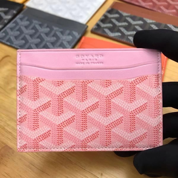 Gao Yade visitkortsfodral unisex horisontell hundtandsmönstrad multifunktionell liten kortfodral skyddsklämma myntbörs mini