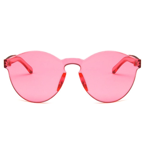 Rosa Transparente innfestede solbriller rosa