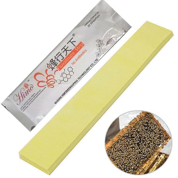 20-100 stk. Bi-midd Acaricide Strip Birøkt Bi Varroa Midd Dreper Skadedyrbekjempelse 40pcs