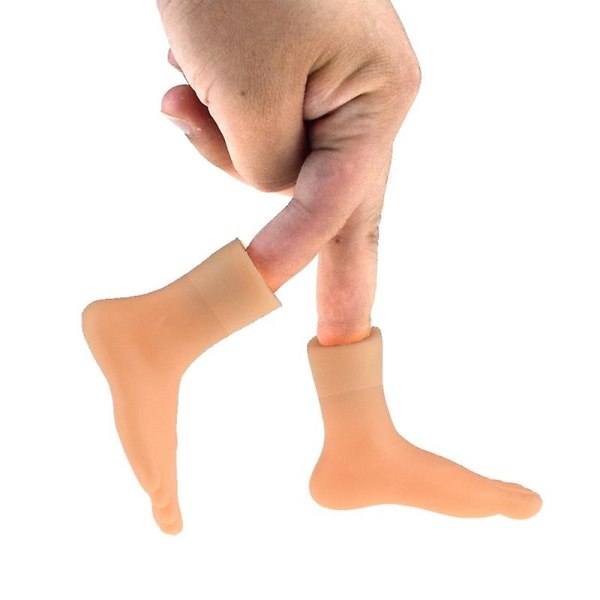 2st/ set Tecknad Rolig Finger Händer Tå Leksaker Kreativa Finger Leksaker Liten Hand Modell Jul 2pcs Finger cot