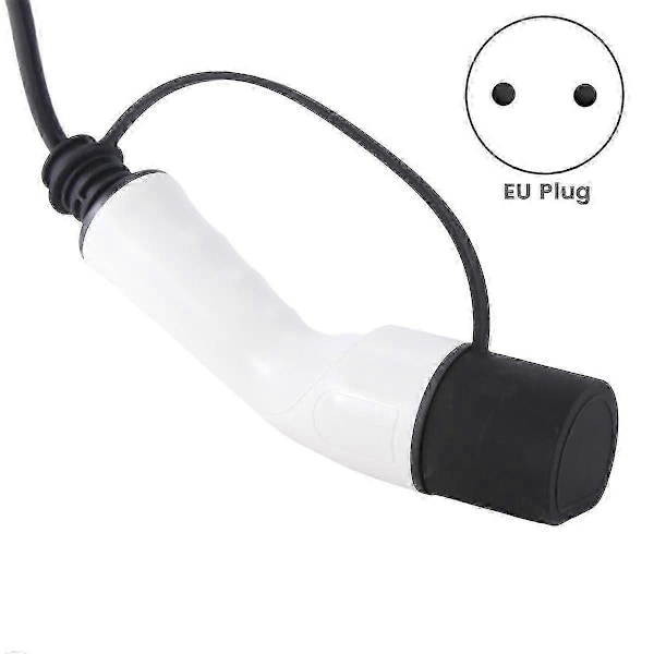 EV-stik 16A Type 2 Hanstik til Schuko Stikdåse EV-ladeadapter til EV-ladestation Elbil, EU-stik