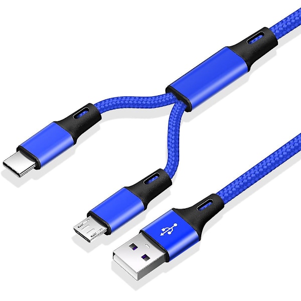FONKEN 2 i 1 Micro USB-kabler Type C USB-kabel Ledning Separat Ledning For Android-telefon Samsung