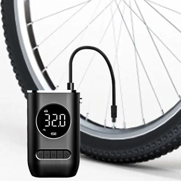 Elektrisk cykelpump, portabel batterikompressor, motorcykelpump