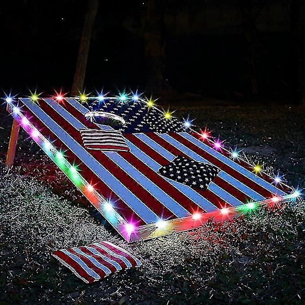 Cornhole Board Lights 2 Set Corn Hole Kant och Ring LED-lampor