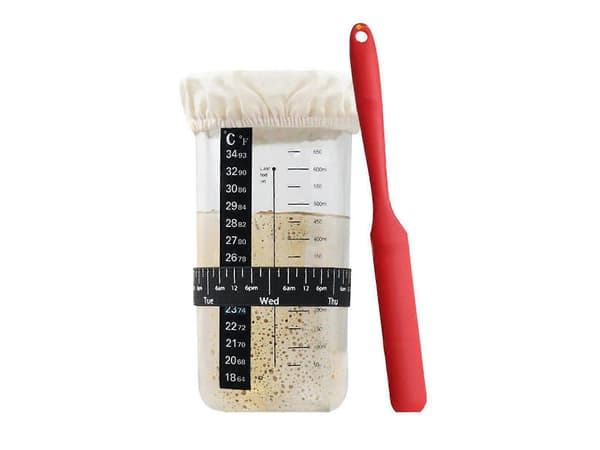 Surdegsstartburk-kit med 24 oz glasburk bakutrustning