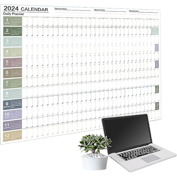 Stor Väggkalender 2024 Jan Till Dec 2024 Planerare Väggplanerare 12 Månadskalender 74x51 cm Årlig Planerare 2024 Kalendrar För Organisering & Planering
