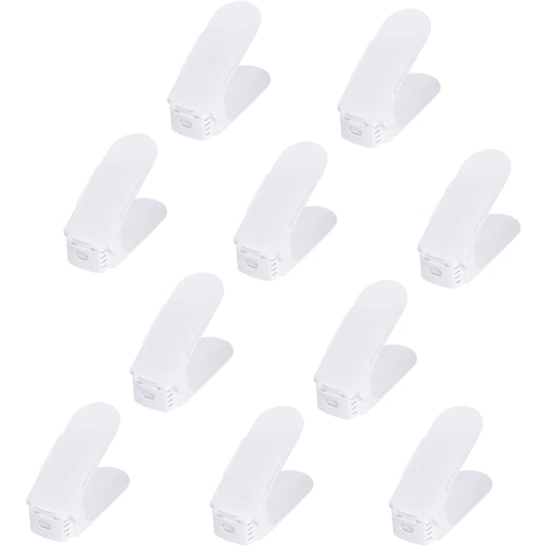 10 styks justerbar skostativ Sæt skridsikker justerbar plast White
