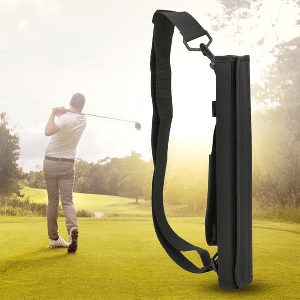 Mini Nylon Halvärm Golf Range Klubbfodral Väska med Justerbar Avtagbar Axelrem