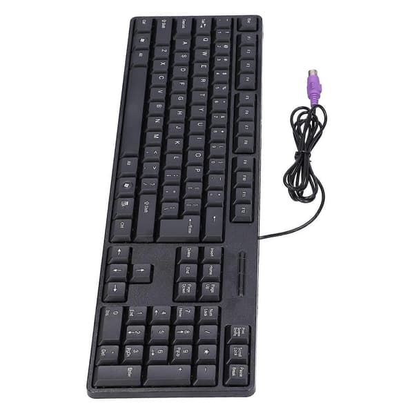 Kablet Tastatur Mini 104 Taster PS2 Stasjonær Bærbar Datamaskin Tilbehør for Kontor