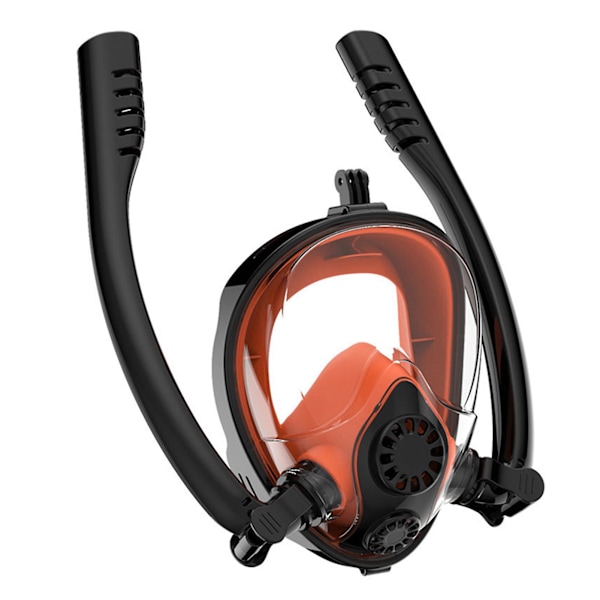 Full Dekning Snorkelmaske Dobbel Tube Forseglet Anti-Dugg Dykke Ansiktsdeksel Dykketilbehør