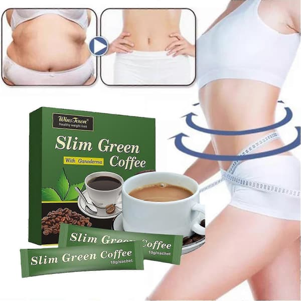 2X 18 Tepåsar Slim Grönt Kaffe med Ganoderma Kontroll Vikt Vikt Te