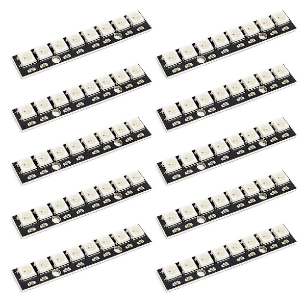 10 stk. 8-bit WS2812 5050 RGB LED med indbygget fuldfarve-drevet udviklingskort