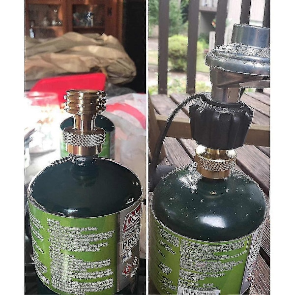 Camping Udendørs Gas Tank Oppustelig Samling Komfur Propan Genopfyldningsadapter