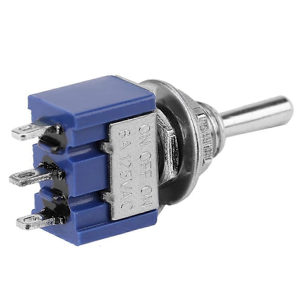 10 kpl Mini-vaihtokytkin ON OFF on SPDT 3-asentoinen 3-nastainen 6 mm 6A 125VAC