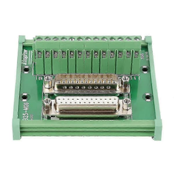 Db25 D Sub Han & Hun Header Breakout Board Terminal Board Din Skinne Montering Interface Modul