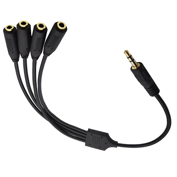 3.5mm Splitter Mikrofon- og Lydkabel for Øretelefoner og Headset Smartphone