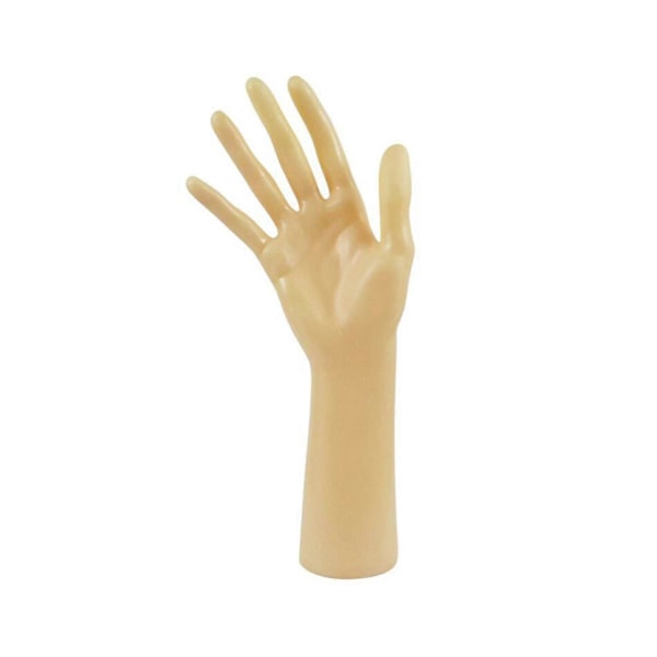 Mannekeng Hånd Smykke Display Holder Støtte for Kjede Håndmodell Butikk Gul Yellow Skin Color