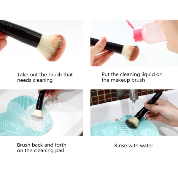 Makeup-børster Rengøringspuder Skrubbrætværktøj White