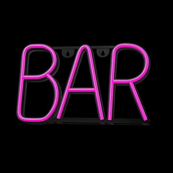 LED neonskilt \"Bar\" – Rosa