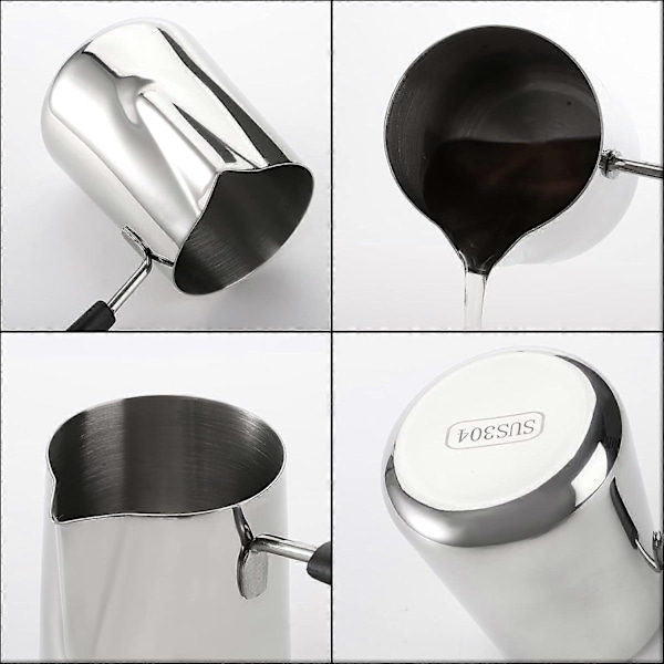 Mjölk- och smörvärmare, 1000 ml turkisk kaffekanna, stor kastrull för smältning och kokning med pip, Cezve Ibrik Briki grekiskt arabiskt kaffe