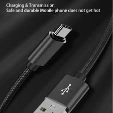 2-pak hurtigopladnings-USB-C-kabel til data/opladning, 2 m – Sort