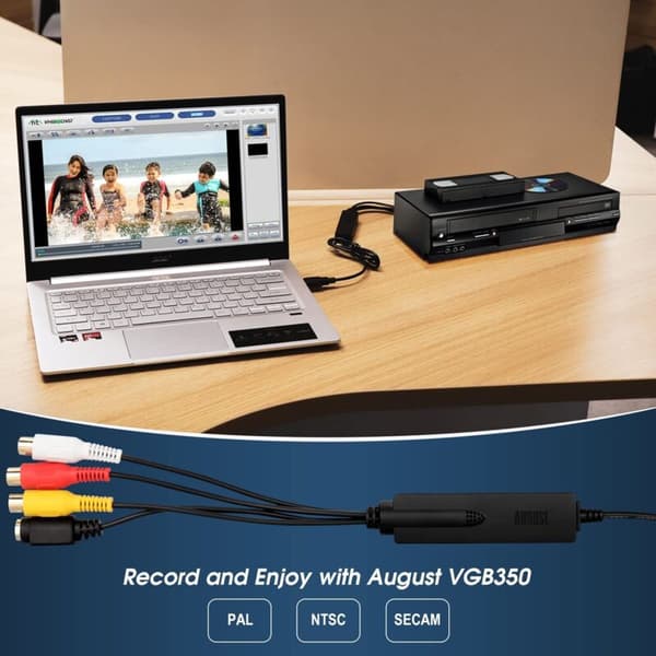 USB analog lyd- og videokonverterer - Programvare inkludert - Konverter fra videospiller og videokamera