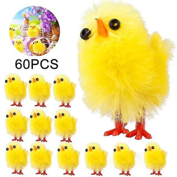 60 kpl Mini Chicks set Muoviset pehmoiset kanafiguurit